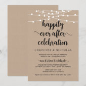 Invitation Mariage champêtre en toute intimité, célébration d (Devant / Derrière)