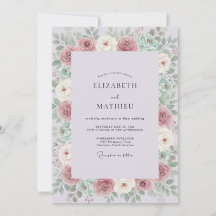 Invitation Mariage Champêtre Envoûtant au Lavande