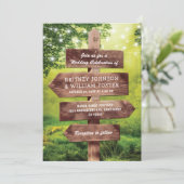 Invitation Mariage champêtre fantaisiste en forêt (Debout devant)