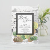 Invitation Mariage champêtre Fête de fiançailles Écorce et fe (Debout devant)