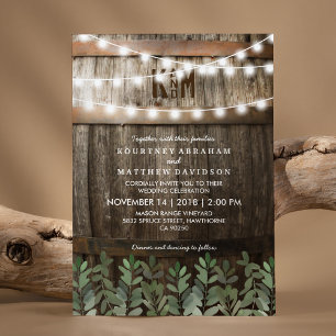Invitation Mariage champêtre   Feuillage vert