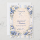 Invitation Mariage Champêtre Fleur de Bleuet (Devant)