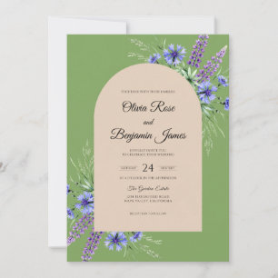 Invitation Mariage Champêtre Fleur de Champagne Mousseux