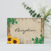 Invitation Mariage Champêtre - Fleur de Tournesol - Réception (Debout devant)