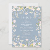 Invitation Mariage champêtre Fleurs de mariage (Devant)