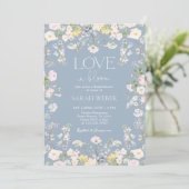 Invitation Mariage champêtre Fleurs de mariage (Debout devant)