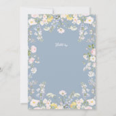 Invitation Mariage champêtre Fleurs de mariage (Dos)