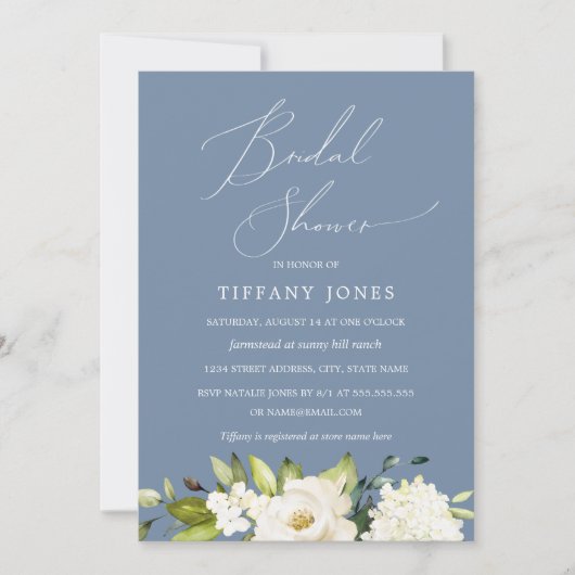 Invitation Mariage Champêtre Floral (Devant)