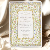 Invitation Mariage Champêtre Floral Vintage