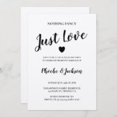 Invitation Mariage Champêtre Kraft Élopement Fête Casual (Devant / Derrière)