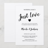 Invitation Mariage Champêtre Kraft Élopement Fête Décontracté (Devant / Derrière)