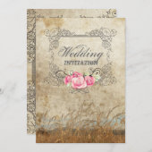 Invitation mariage champêtre occidental rustique en plein air (Devant / Derrière)