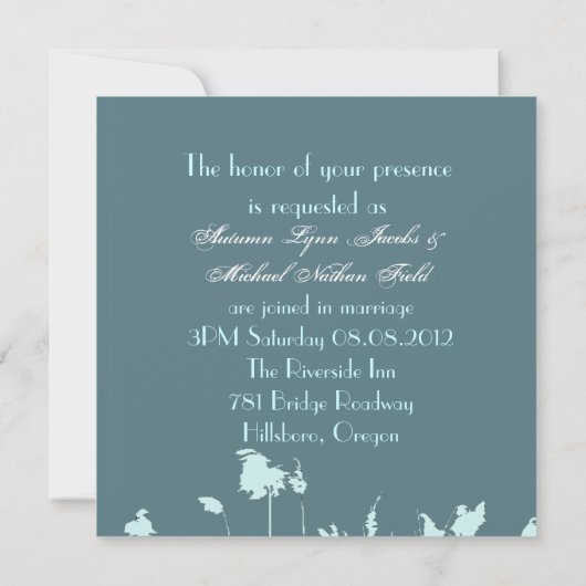 Invitation mariage champêtre occidental rustique en plein air (Dos)