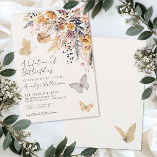 Invitation Mariage Champêtre Papillon Fête de Fiançailles