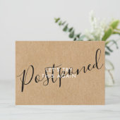 Invitation Mariage Champêtre Reporté Changement de Date (Debout devant)