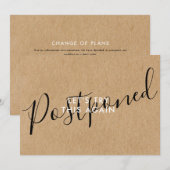 Invitation Mariage Champêtre Reporté Changement de Date (Devant / Derrière)