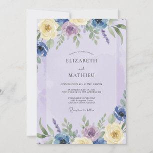 Invitation Mariage Champêtre Romantique à la Lavande