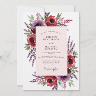 Invitation Mariage Champêtre Romantique en Bourgogne