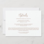 Invitation Mariage Champêtre Rose Foncé Fleurs (Dos)