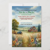 Invitation Mariage champêtre rustique Redneck (Devant)