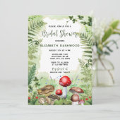 Invitation Mariage Champêtre sous les Arbres Fougères Forêt (Debout devant)