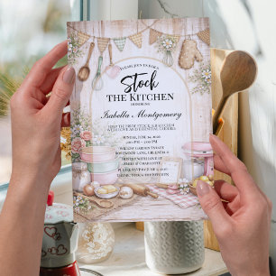 Invitation Mariage champêtre sur le thème de la cuisine rusti