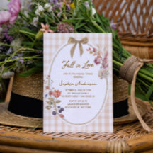 Mariage champêtre : Tombez amoureux Gingham Invit