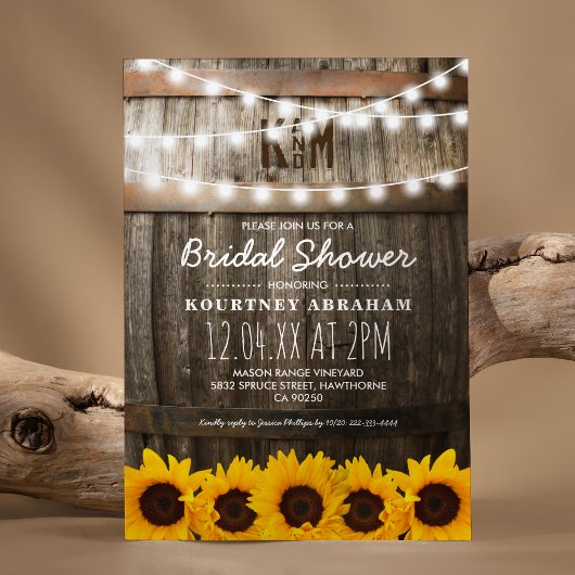 Invitation Mariage champêtre | Tournesols