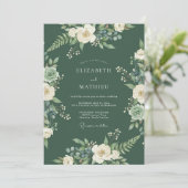 Invitation Mariage champêtre verdoyant et persistant (Debout devant)