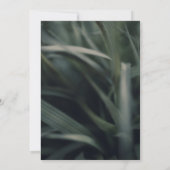 Invitation Mariage Champêtre Vert Printemps Herbe Feuilles &  (Dos)