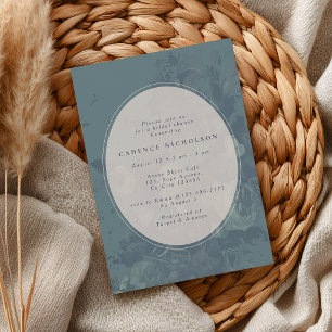 Invitation Mariage Champêtre Vintage Floral Salle de Réceptio