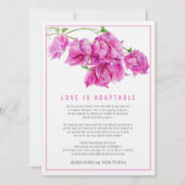 Invitation Mariage changé en bougainvilliers en direct rose (Devant)