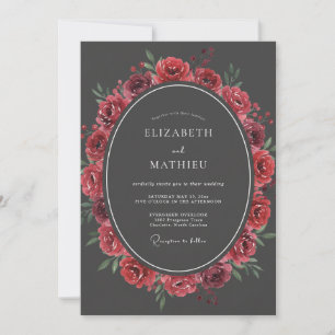 Invitation Mariage Charbon de Rose Humeur