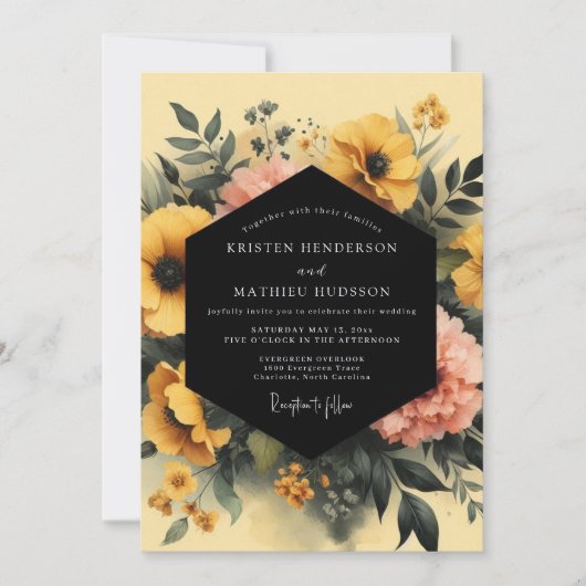 Invitation Mariage Charbon de Souci Humeur (Devant)