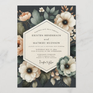 Invitation Mariage Charbon Maussade Bloom