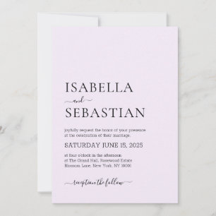 Invitation Mariage Chardon Simple Moderne