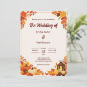 Invitation Mariage Charme Saison Automne (Debout devant)