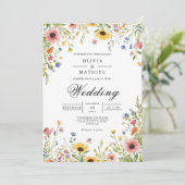 Invitation Mariage charnan floral pâté (Debout devant)