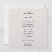 Invitation Mariage Cherry Blossom En Géorgie (Dos)