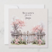 Invitation Mariage Cherry Blossom En Géorgie (Devant)