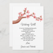 Invitation Mariage Cherry Blossoms Succursale Wishing Well Ca (Devant / Derrière)