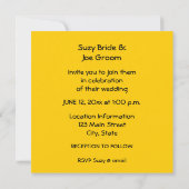 Invitation Mariage Chevron Or et Noir (Dos)