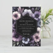 Invitation Mariage Chiaroscuro prune (Debout devant)