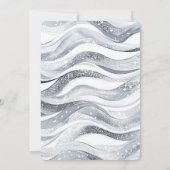 Invitation Mariage Chic Argent Étincelle (Dos)