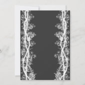 Invitation Mariage Chic avec Bordure Botanique Blanche (Dos)
