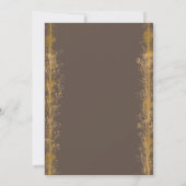 Invitation Mariage Chic avec Bordure Botanique Or (Dos)