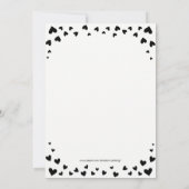 Invitation Mariage chic avec pot Mason et coeurs noir (Dos)