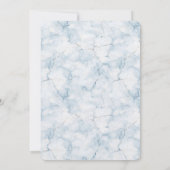Invitation Mariage chic bleu clair joli (Dos)