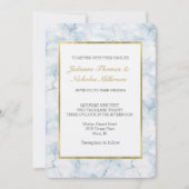 Invitation Mariage chic bleu clair joli (Devant)
