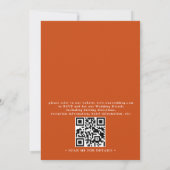 Invitation Mariage chic bohème avec fleurs blanches et pêche (Dos)